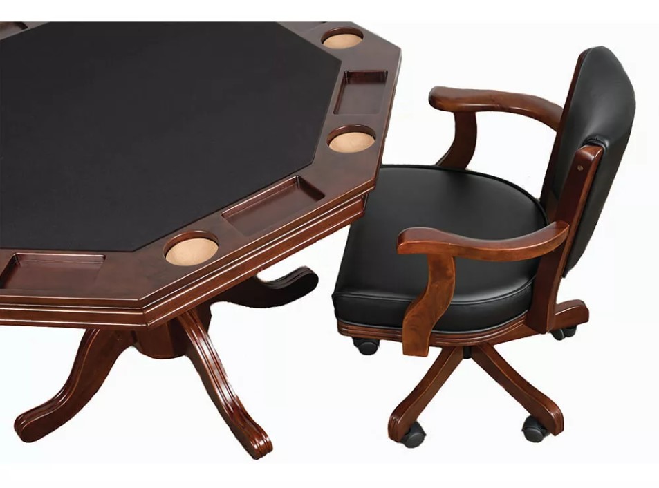 Cappacino Octagonal Poker table w chair picture